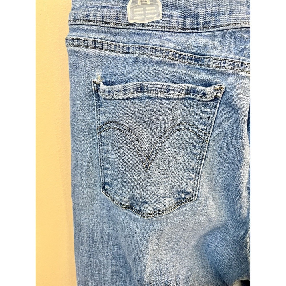 Levi's 505 Straight Leg Women's Size 14 Short W34 x L28.5 Light Wash Stretch - Picture 3 of 7